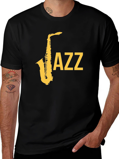Jazz Saxophone Graphic T-Shirt - Cool Music Tee