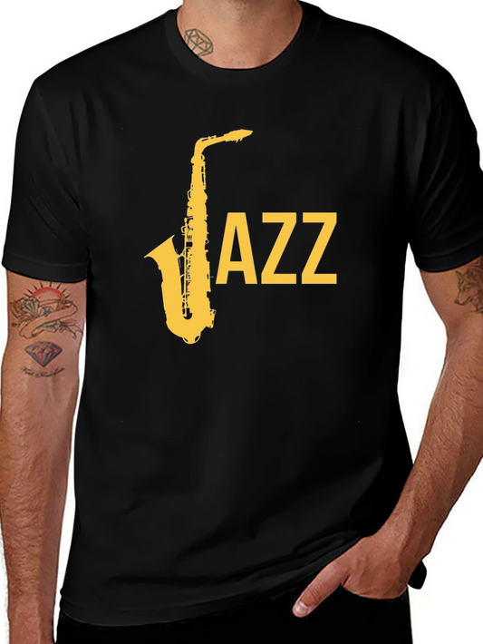 Jazz Saxophone Graphic T-Shirt - Cool Music Tee