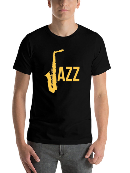 Jazz Saxophone Graphic T-Shirt - Cool Music Tee