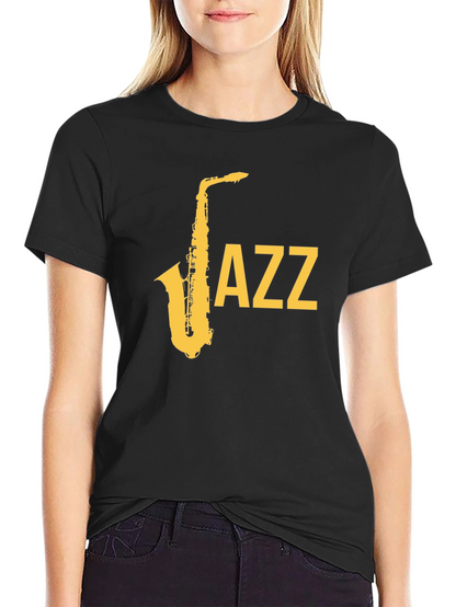 Jazz Saxophone Graphic T-Shirt - Cool Music Tee