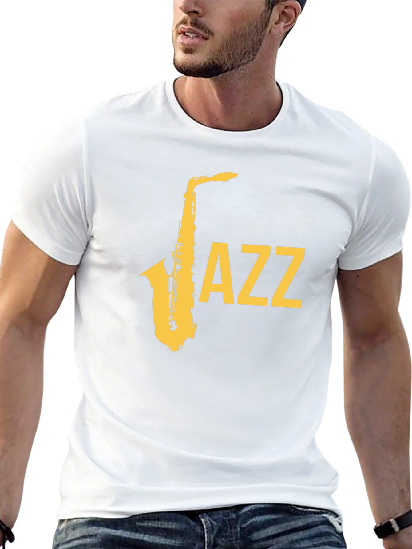 Jazz Saxophone Graphic T-Shirt - Cool Music Tee