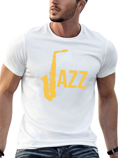 Jazz Saxophone Graphic T-Shirt - Cool Music Tee