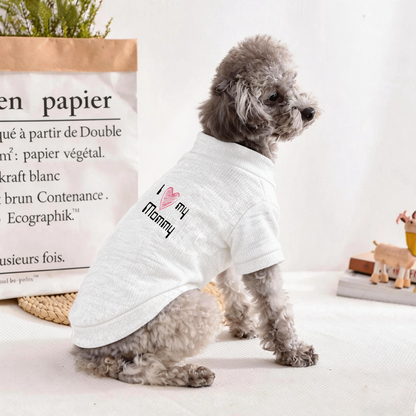 Sweet My Mommy Print Pet Cardigan Sweater