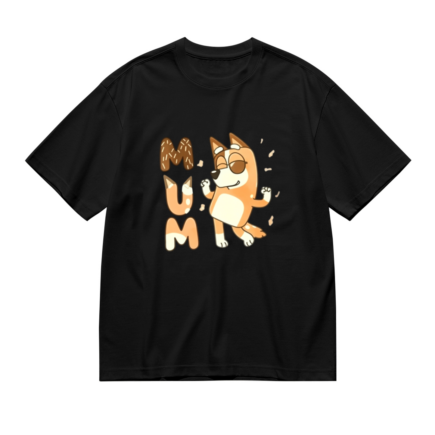 Cool Bluey Cartoon MUM Family Matching Plus Size Women Printed T-Shirt