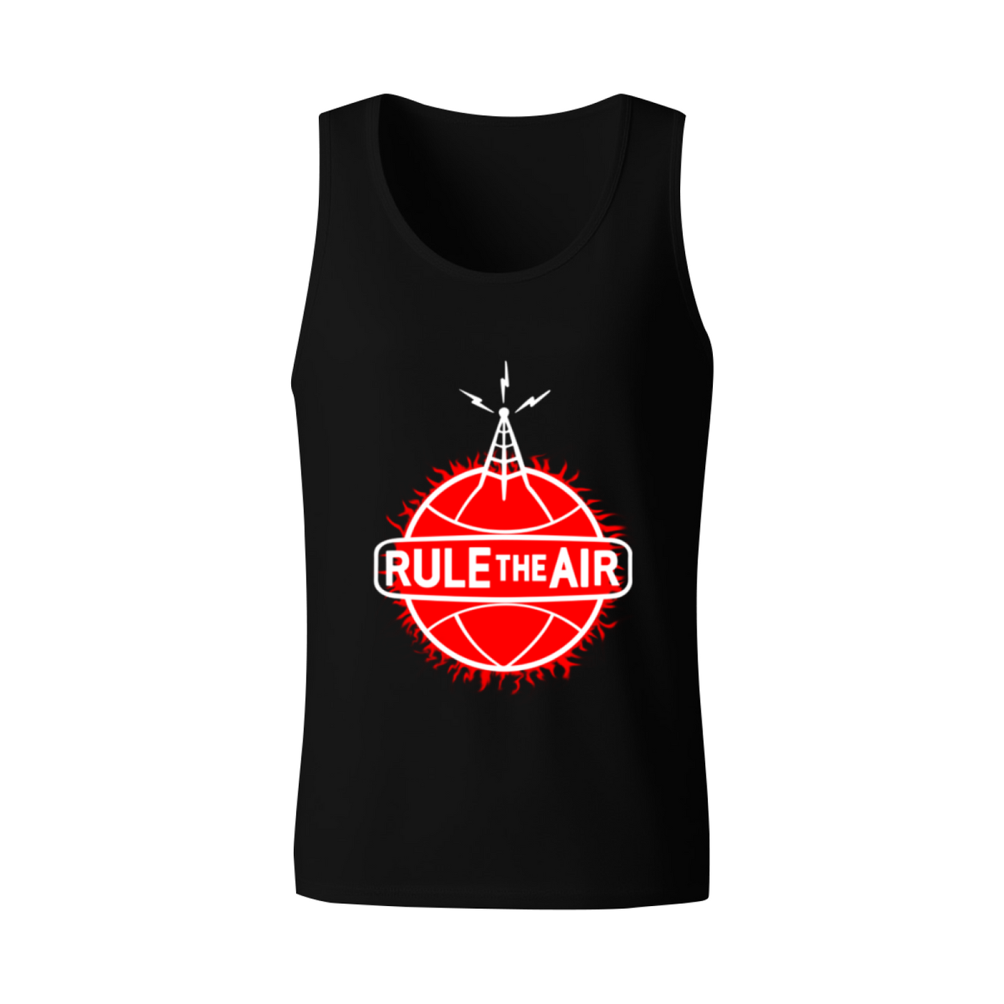 Rule The Air Radio Basketball Graphic Cool Men Tank Vest