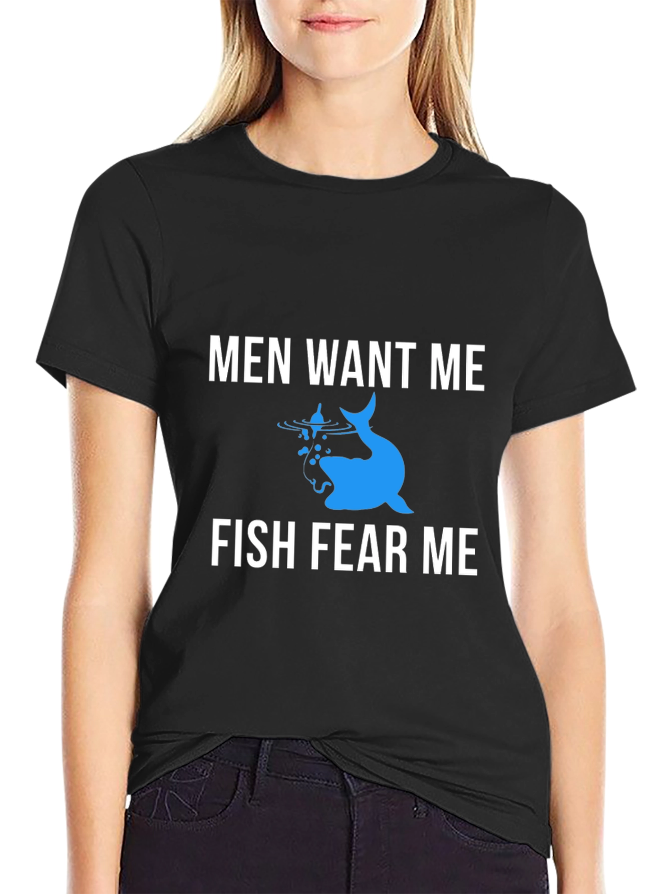 Men Want Me Fish Fear Me Graphic Tee