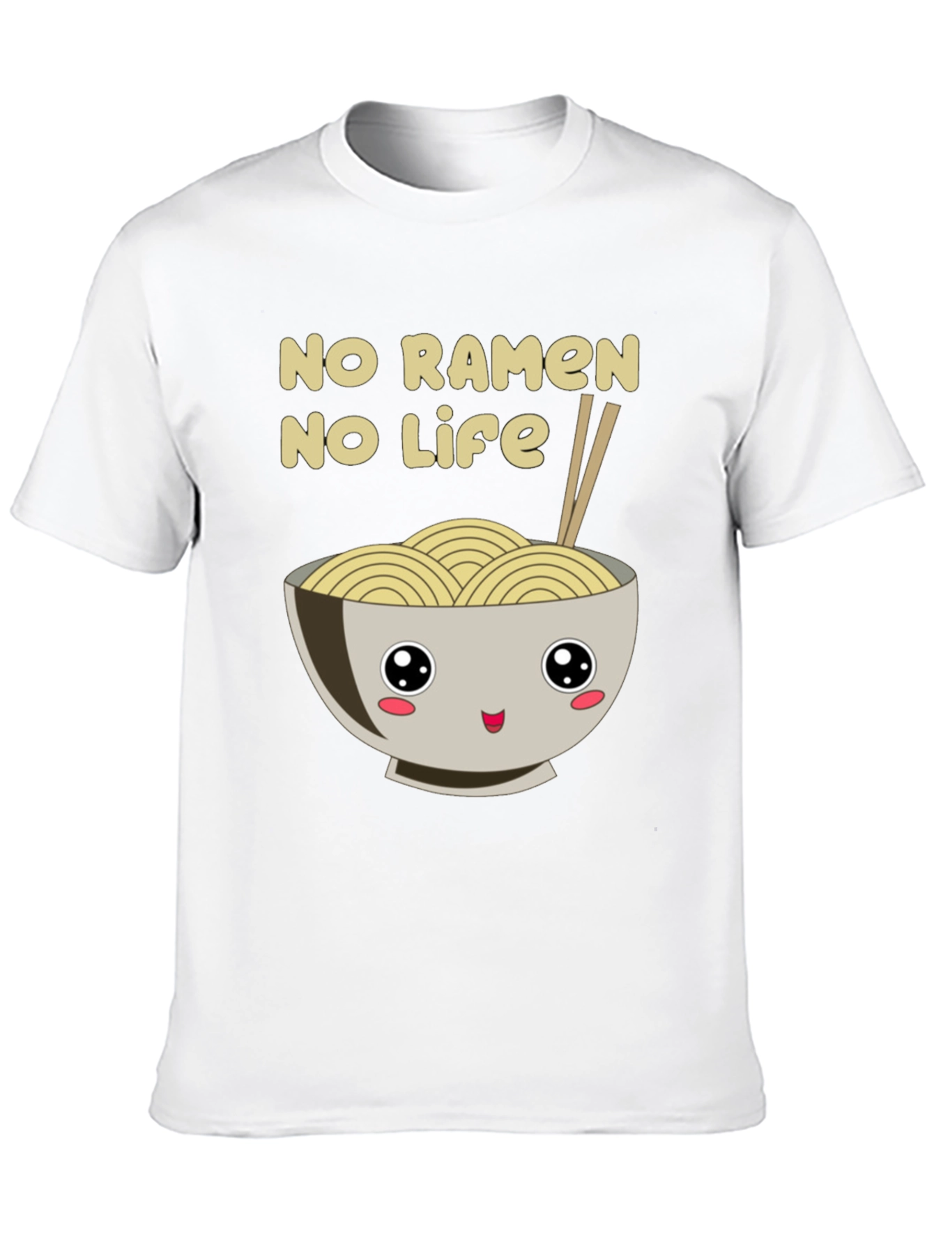 No Ramen No Life Black T-Shirt