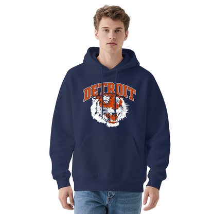 Detroit Tiger Retro Sports Mascot Graphic Hoodie, Sporty Men¡¯s Comfort Hooded Top