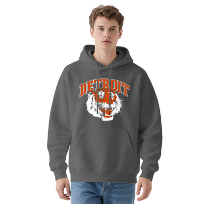 Detroit Tiger Retro Sports Mascot Graphic Hoodie, Sporty Men¡¯s Comfort Hooded Top