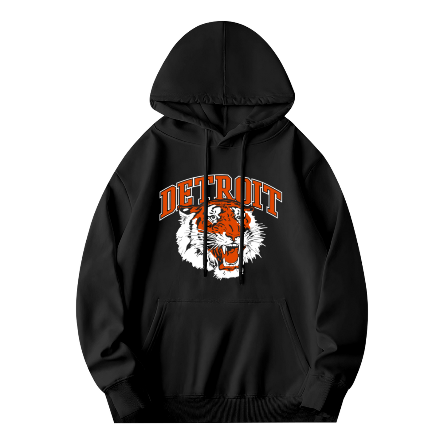Detroit Tiger Retro Sports Mascot Graphic Hoodie, Sporty Men¡¯s Comfort Hooded Top