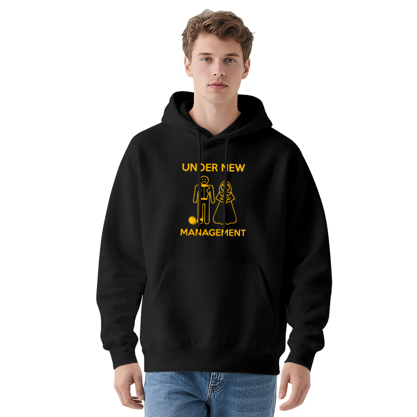 Under New Management Wedding Couple Graphic Unisex Hoodie, Casual Cozy Top