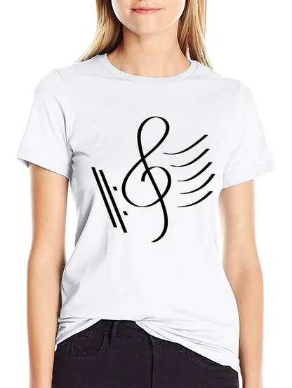 Music Note Graphic Tee - Stylish Cotton T-Shirt