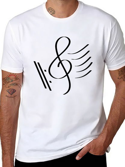 Music Note Graphic Tee - Stylish Cotton T-Shirt