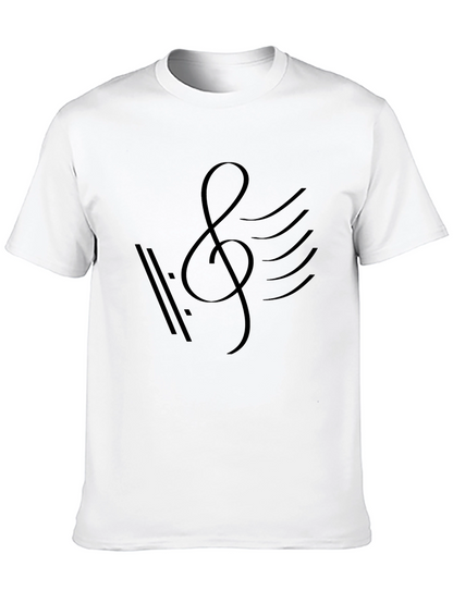 Music Note Graphic Tee - Stylish Cotton T-Shirt