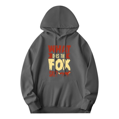What Does The Fox Say Retro Text Hoodie, Playable Soft Daily Wear