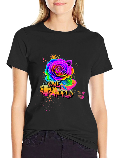 One World Rose Graphic Tee - Unisex