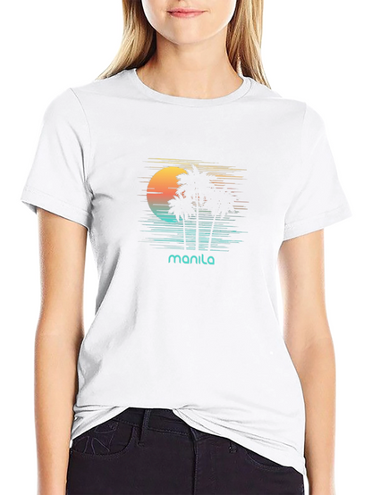 Manila Retro Sunset T-Shirt - Island Vibes