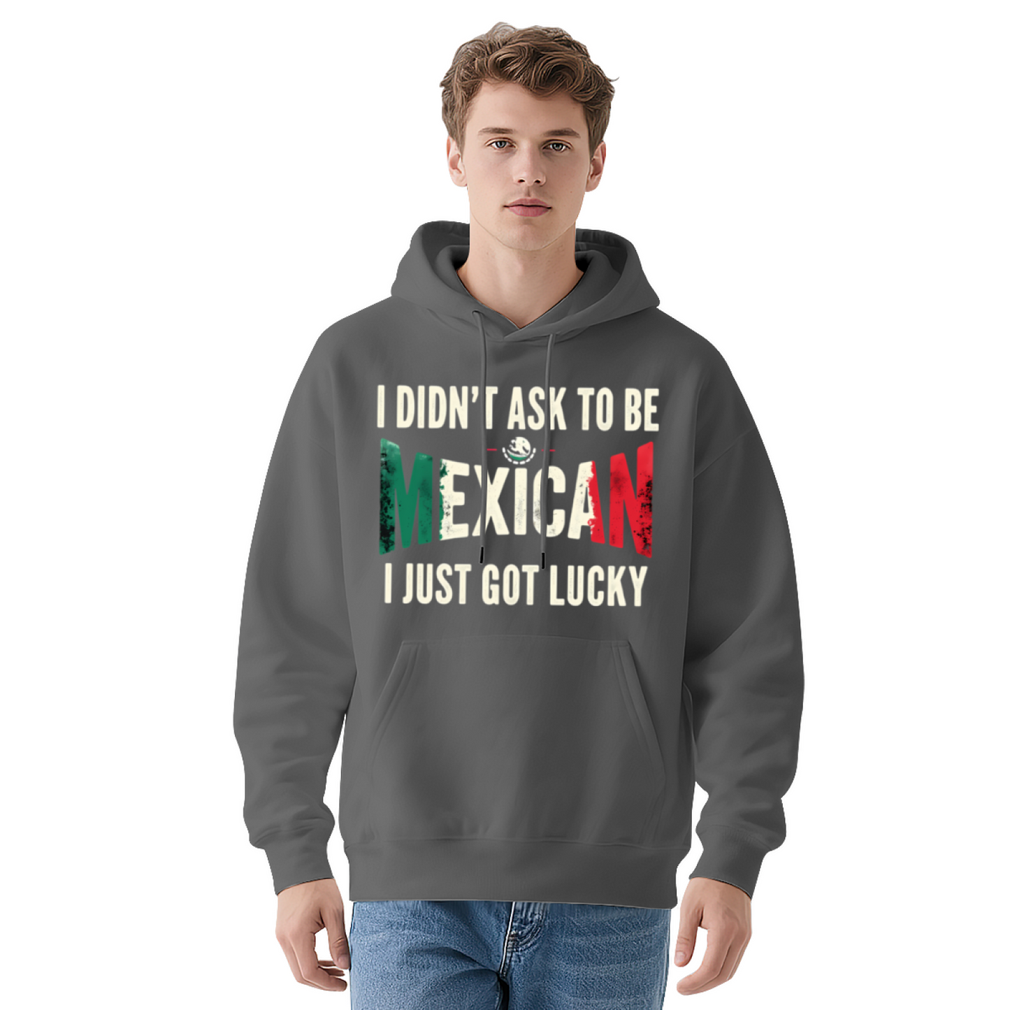 Unisex Multi-Color Hoodie: Lucky Mexican Print, Streetwear Vibe
