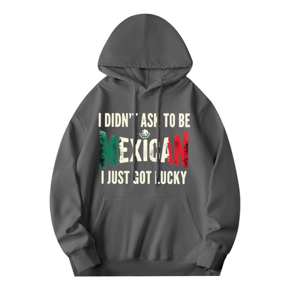 Unisex Multi-Color Hoodie: Lucky Mexican Print, Streetwear Vibe