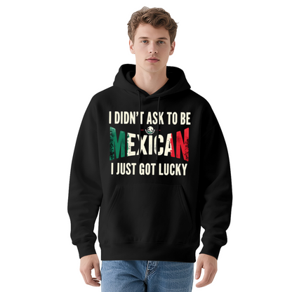 Unisex Multi-Color Hoodie: Lucky Mexican Print, Streetwear Vibe