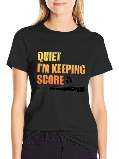 Quiet Im Keeping Score Baseball T-Shirt