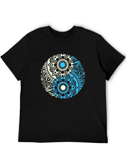 Yin Yang Mandala Graphic T-Shirt - Relaxed Fit