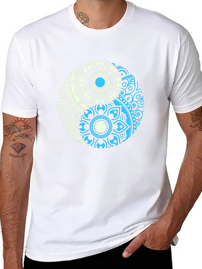 Yin Yang Mandala Graphic T-Shirt - Relaxed Fit