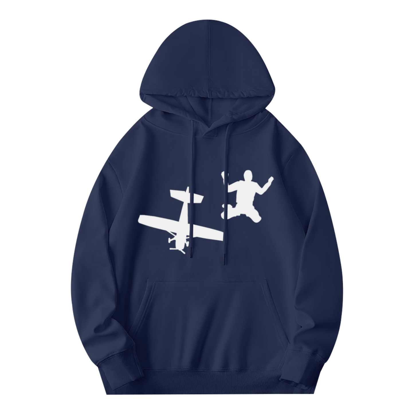 Skydiving Airplane Silhouette Unisex Hoodie, Soft Daily Comfort