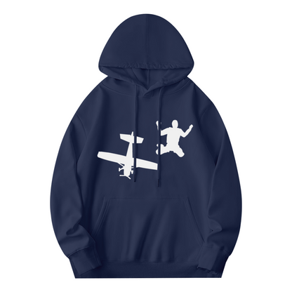 Skydiving Airplane Silhouette Unisex Hoodie, Soft Daily Comfort