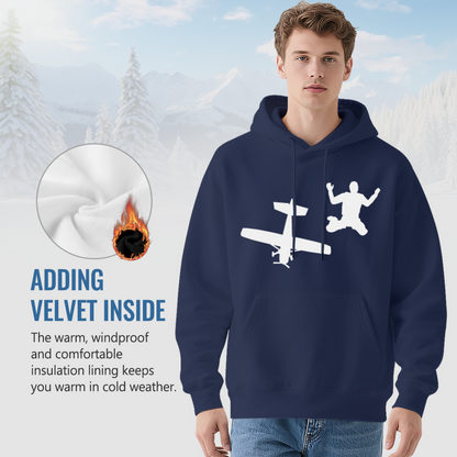 Skydiving Airplane Silhouette Unisex Hoodie, Soft Daily Comfort