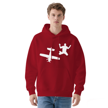 Skydiving Airplane Silhouette Unisex Hoodie, Soft Daily Comfort