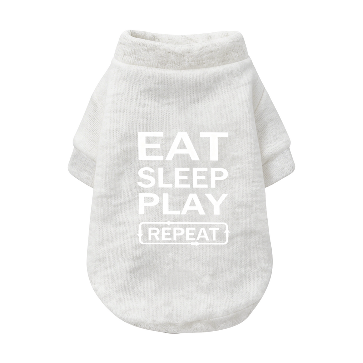Eat Sleep Play Repeat Funny Slogan Pet Cardigan Sweater For Lazy Pups