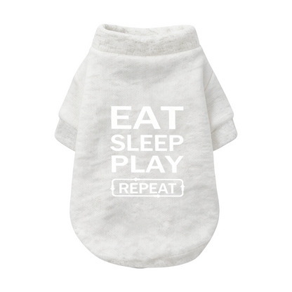 Eat Sleep Play Repeat Funny Slogan Pet Cardigan Sweater For Lazy Pups