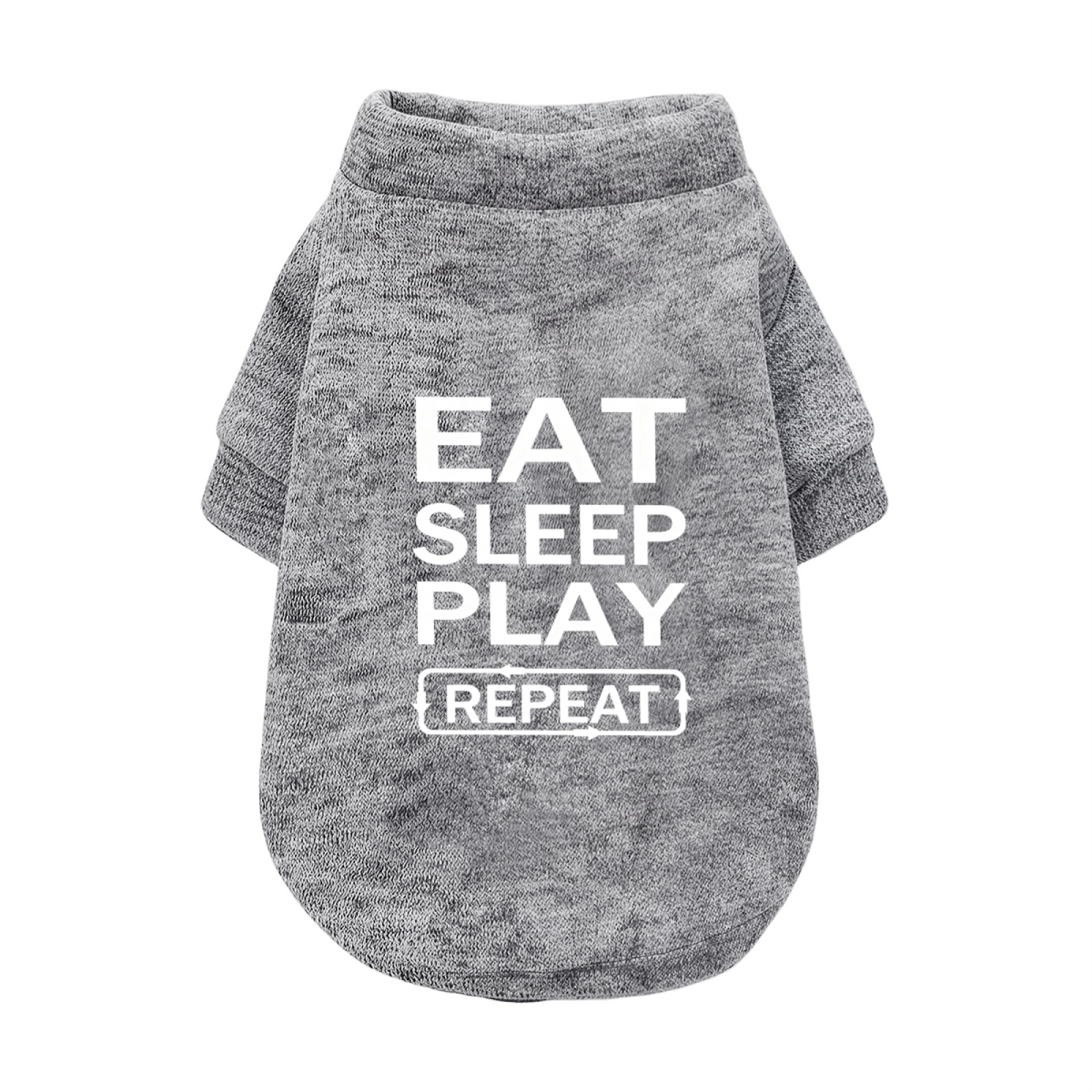 Eat Sleep Play Repeat Funny Slogan Pet Cardigan Sweater For Lazy Pups