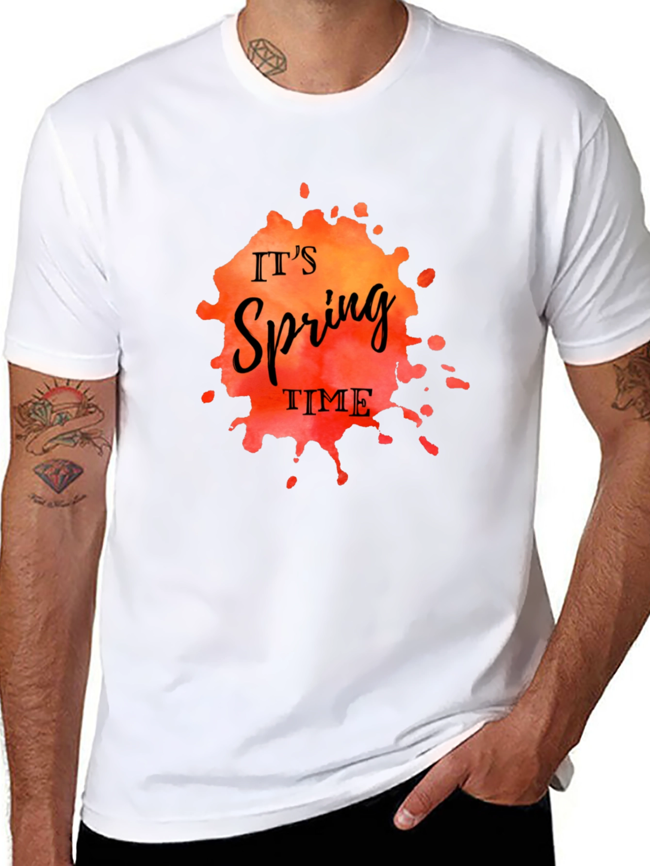 Its Spring Time Black T-Shirt