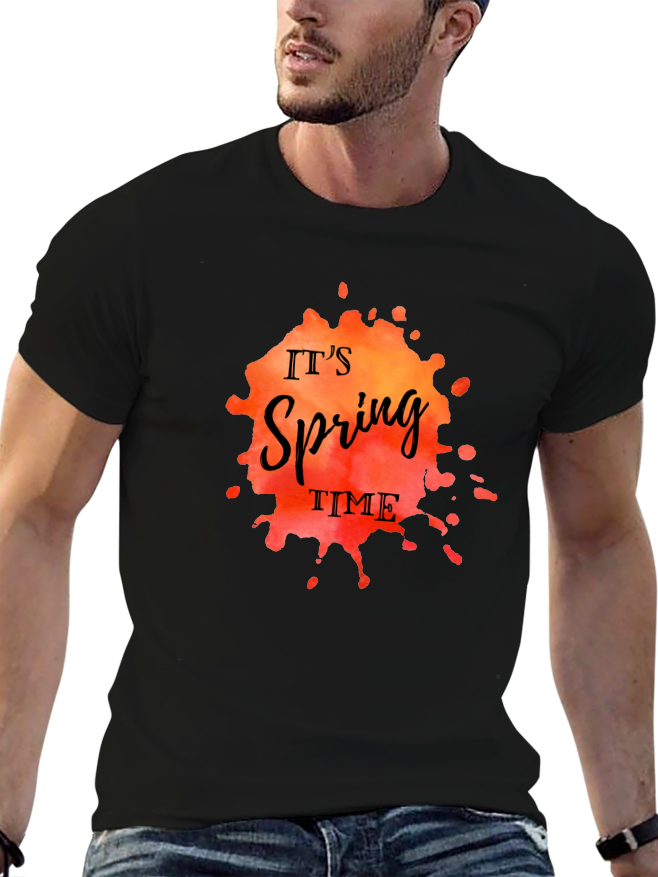 Its Spring Time Black T-Shirt