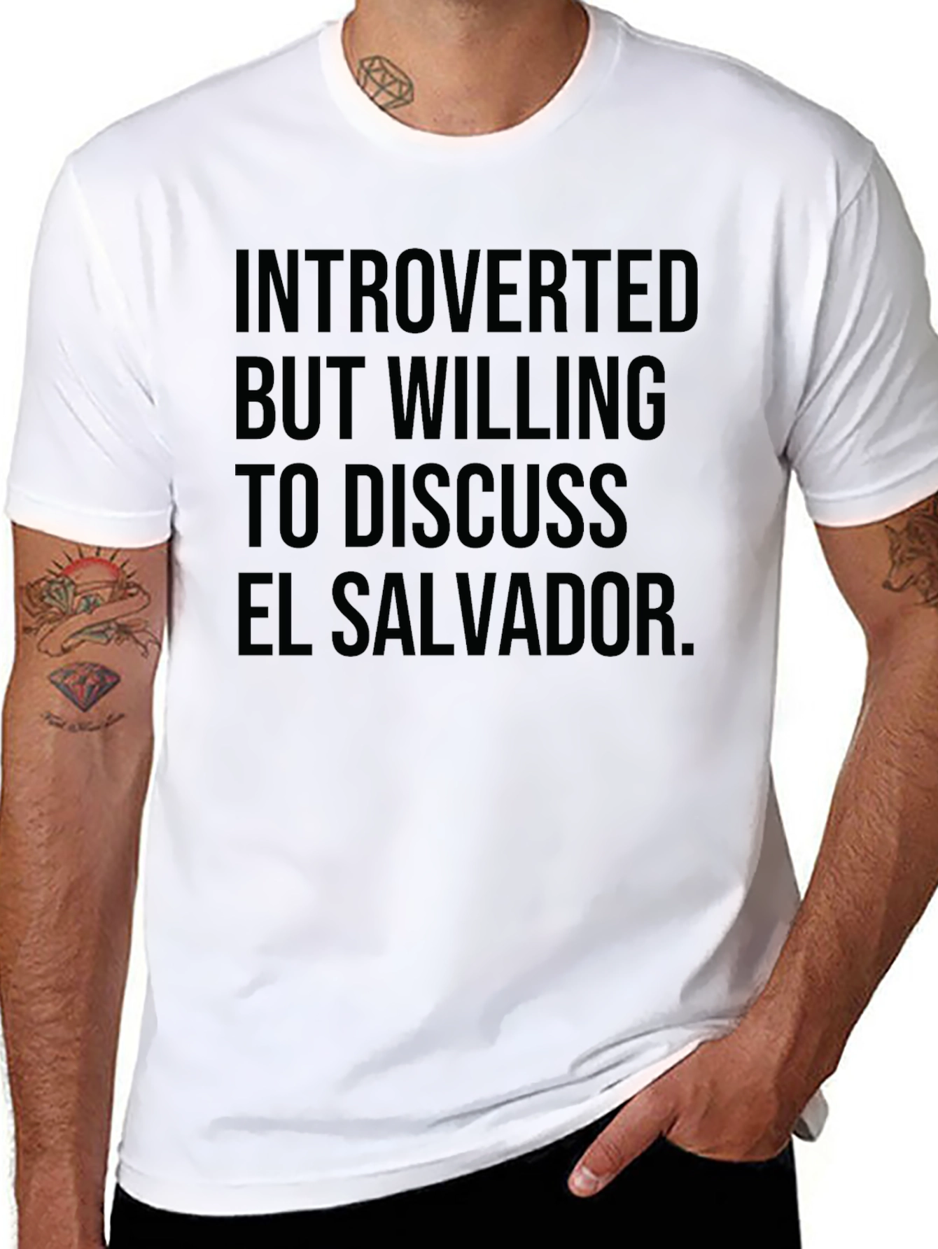 Introverted But Willing to Discuss El Salvador T-Shirt