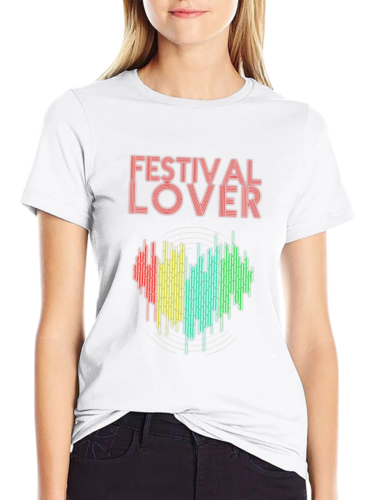 Festival Lover Heartbeat T-Shirt - Music Event Tee