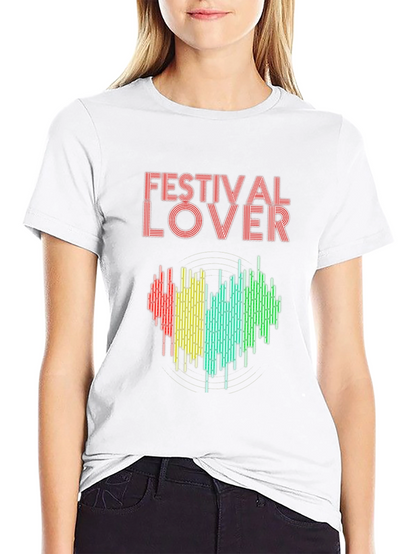 Festival Lover Heartbeat T-Shirt - Music Event Tee
