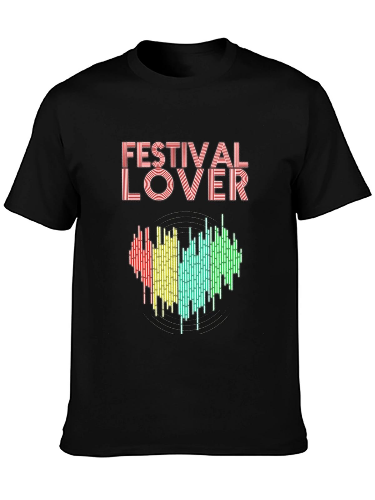 Festival Lover Heartbeat T-Shirt - Music Event Tee