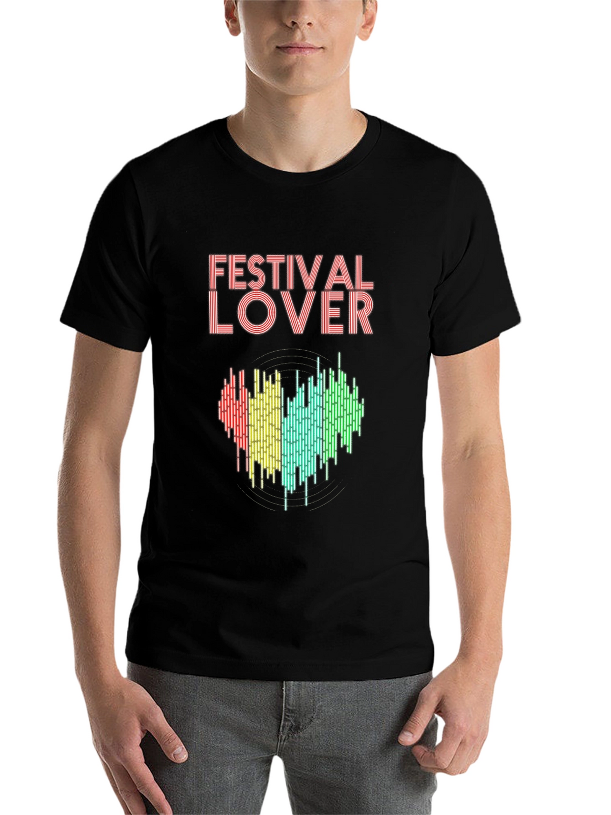Festival Lover Heartbeat T-Shirt - Music Event Tee