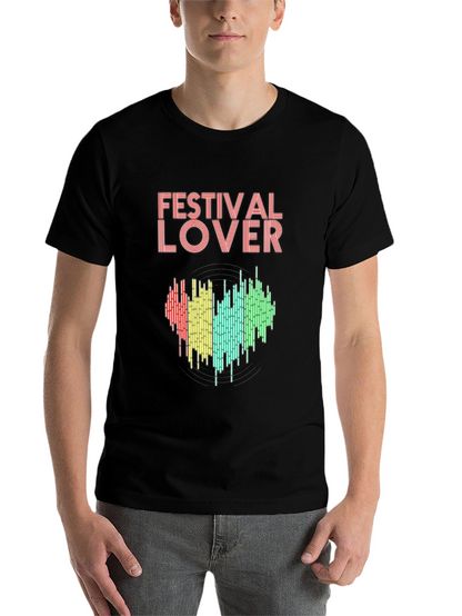 Festival Lover Heartbeat T-Shirt - Music Event Tee