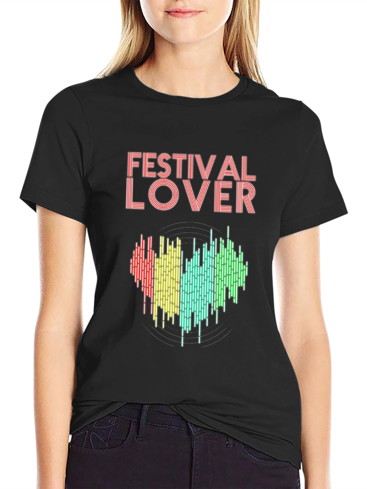 Festival Lover Heartbeat T-Shirt - Music Event Tee