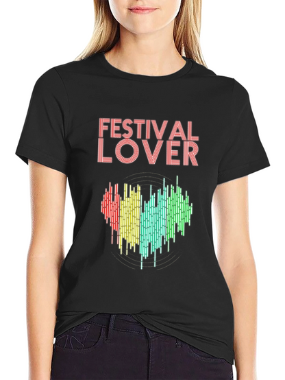 Festival Lover Heartbeat T-Shirt - Music Event Tee