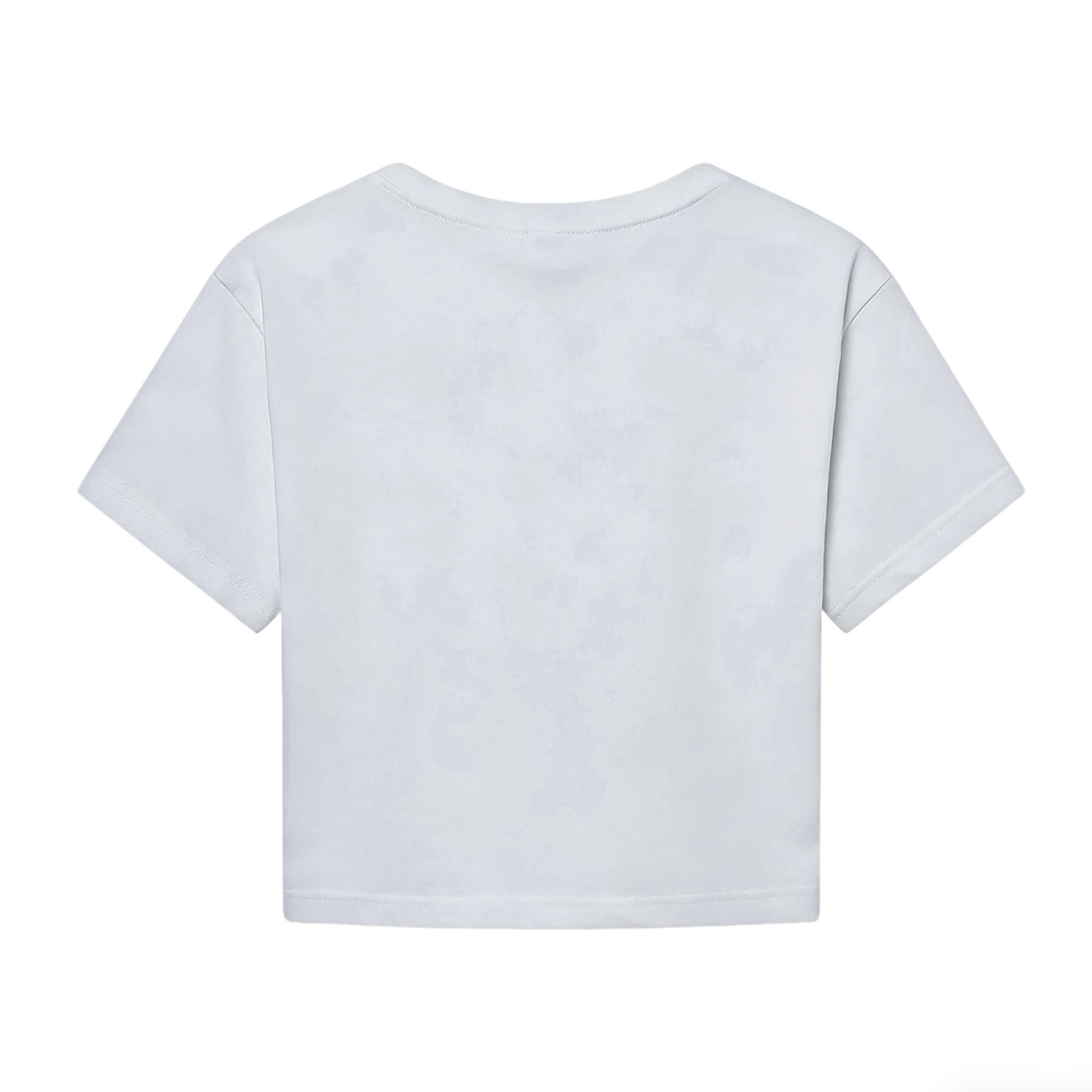 Angel & Devil Sweet Contrast Sketch Graphic Crop Top