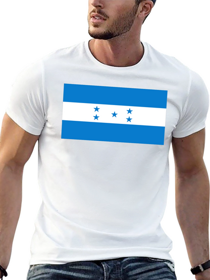 Honduras Flag Graphic Tee - Black T-Shirt