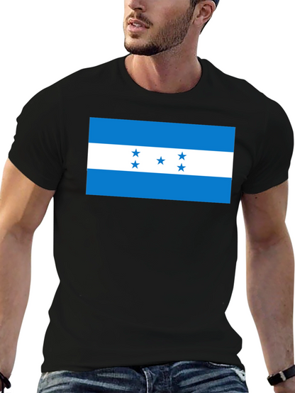 Honduras Flag Graphic Tee - Black T-Shirt