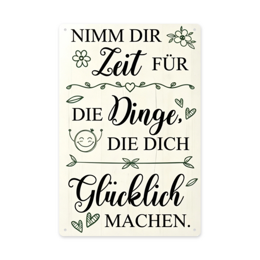 Floral Dragonfly Brave Dream Quote Vintage Metal Tin Sign Encouragement Wall Plaque
