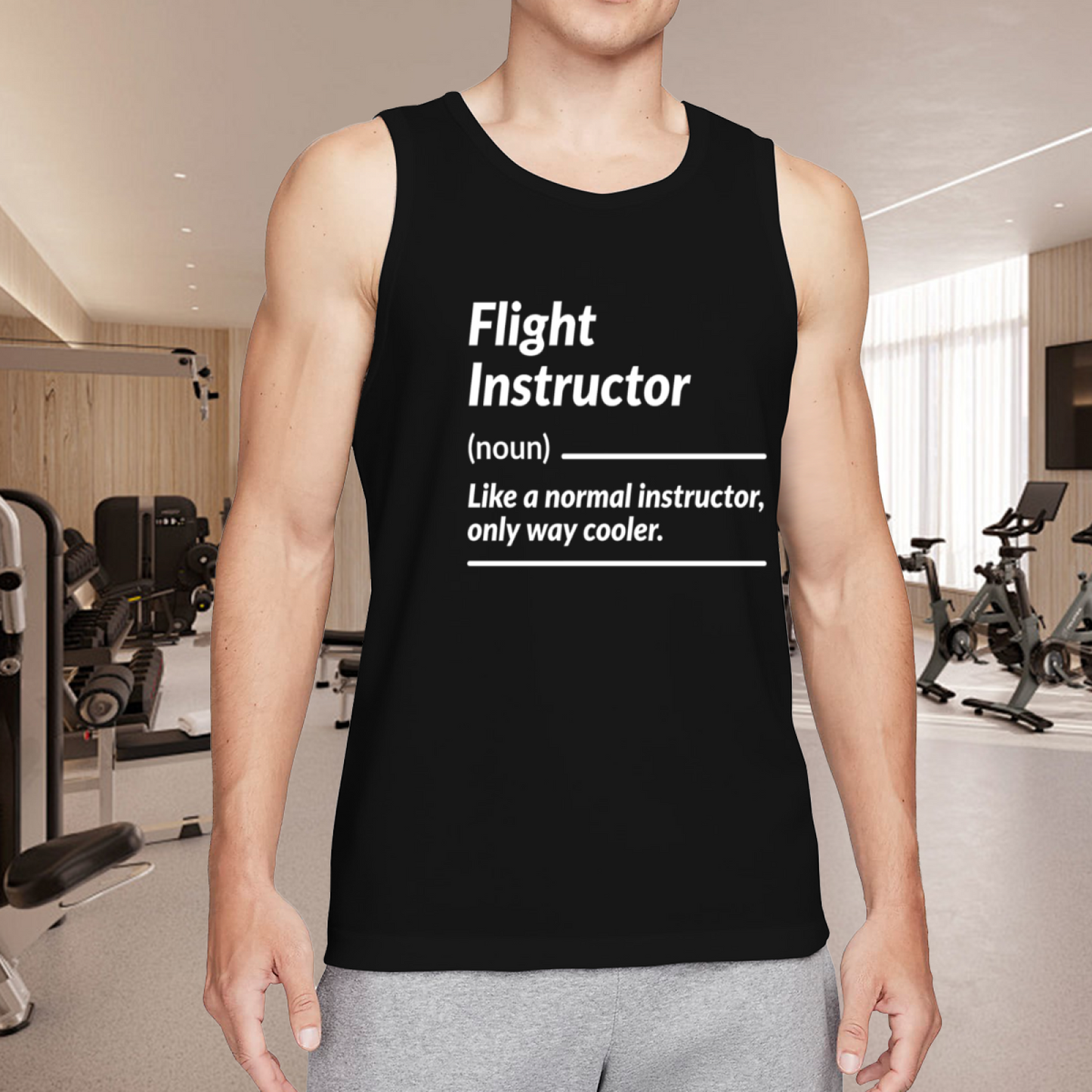 Funny Flight Instructor Definition Aviation Men Tank