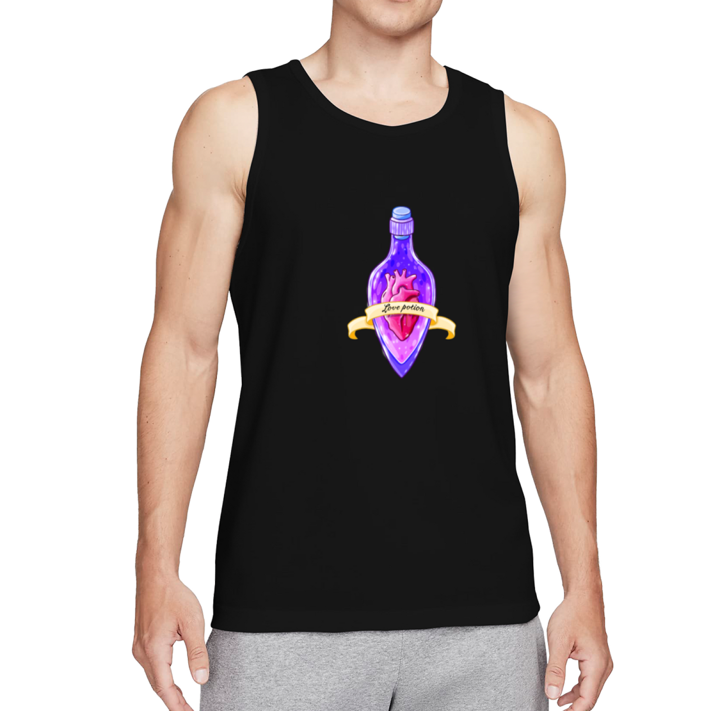 Magic Love Potion Heart Bottle Fantasy Graphic Tank